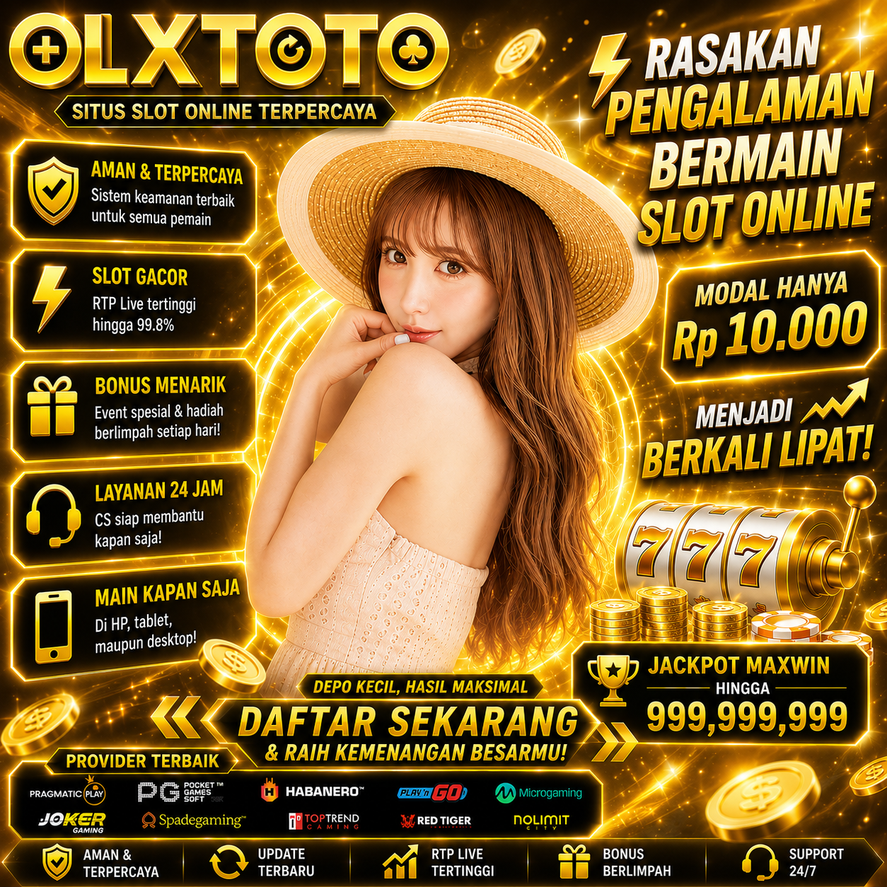 OLXTOTO ⚡️ Rasakan Pengalaman Bermain Slot Online Modal Rp 10.000 menjadi Berkali Lipat