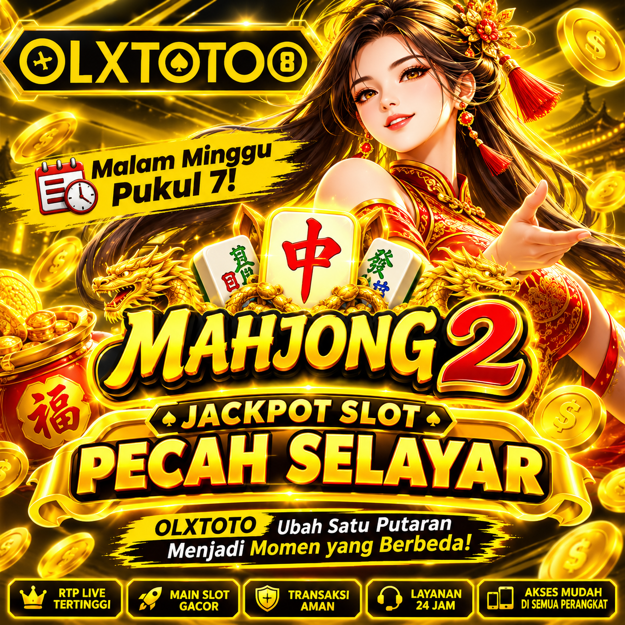 OLXTOTO > Malam Minggu Pukul 7! Jackpot Slot Mahjong 2 Pecah Selayar
